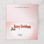Weihnachts-Platzkarten Platzkarte (Außenseite Aufgefaltet)