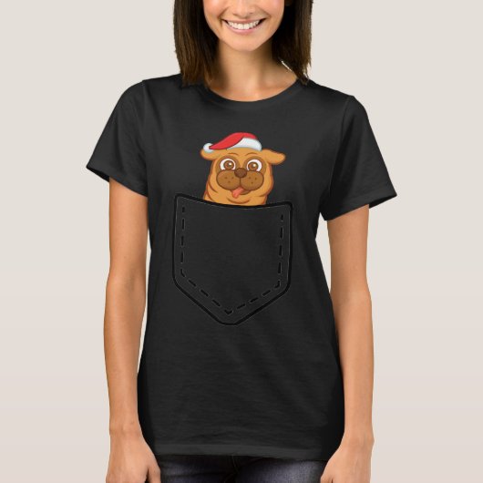 Weihnachts-Plüsch-Taschen-Mops! Essential 667 T-Shirt (Vorderseite)