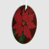 Weihnachts-Poinsettia Akrylorische Ornamente (Vorderseite)
