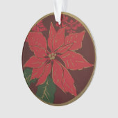 Weihnachts-Poinsettia Akrylorische Ornamente (Vorderseite)
