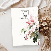 Weihnachts-Poinsettia Blank-Juwelier-Logo Visitenkarte
