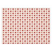 Weihnachts-Poinsettia-Blume auf Light Beige Tischdecke (Vorderseite (Horizontal))