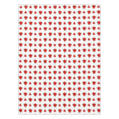 Weihnachts-Poinsettia-Blume auf White Tableclout Tischdecke (Vorderseite)