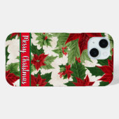 Weihnachts-Poinsettia-Blume Case-Mate iPhone Hülle (Rückseite (Horizontal))