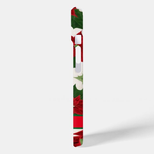 Weihnachts-Poinsettia-Blume Case-Mate iPhone Hülle (Rückseite / Links)