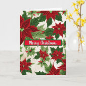 Weihnachts-Poinsettia-Blume Karte (Gelbe Blume)