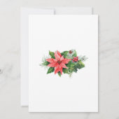 Weihnachts-Poinsettia-Brautparty Einladung (Rückseite)