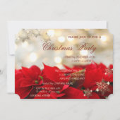 Weihnachts-Poinsettia, CorporateWeihnachts-Party Einladung (Vorderseite)
