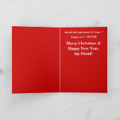 Weihnachts-Poinsettia Feuerwerk (Karte) Feiertagskarte (Innenseite)