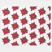 Weihnachts-Poinsettia-Fleece-Decke Fleecedecke (Vorderseite (Horizontal))