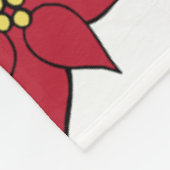 Weihnachts-Poinsettia-Fleece-Decke Fleecedecke (Ecke)