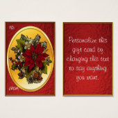 Weihnachts-Poinsettia-Geschenktasten (Vorne & Hinten)