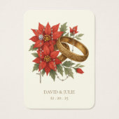 Weihnachts-Poinsettia Katholische Hochzeitskarte (Vorderseite)