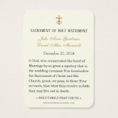 Weihnachts-Poinsettia Katholische Hochzeitskarte (Rückseite)