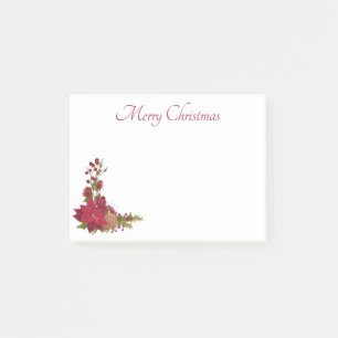 Weihnachts-Poinsettia Post-It-Notes Post-it Klebezettel