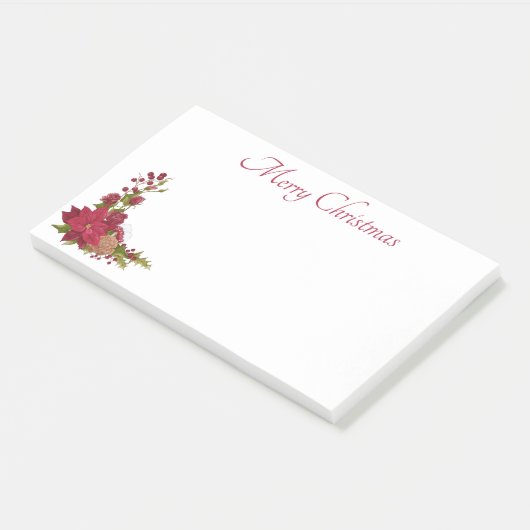 Weihnachts-Poinsettia Post-It-Notes Post-it Klebezettel (angewinkelt)