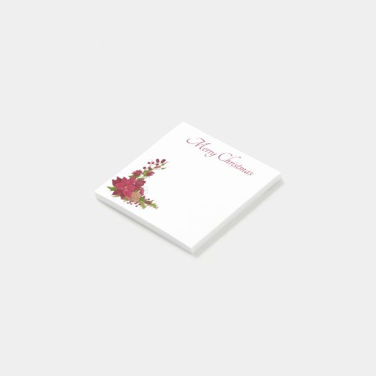 Weihnachts-Poinsettia Post-It-Notes Post-it Klebezettel (angewinkelt)