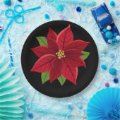 Weihnachts-Poinsettia-Teller Pappteller (Party)