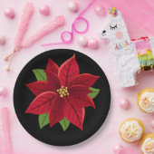 Weihnachts-Poinsettia-Teller Pappteller (Party)