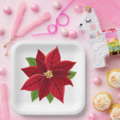 Weihnachts-Poinsettia-Teller Pappteller (Party)