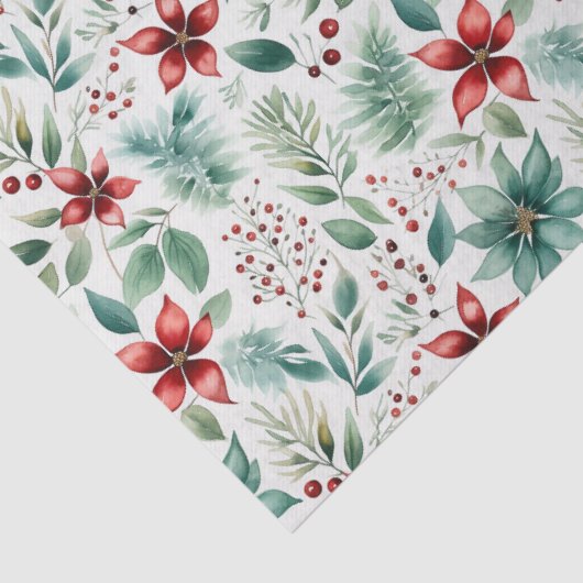 Weihnachts-Poinsettia-Tissue Seidenpapier (Detail)