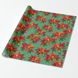Weihnachts-Poinsettia-Umschlagpapier Geschenkpapier
