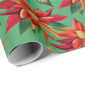 Weihnachts-Poinsettia-Umschlagpapier Geschenkpapier (Rolleneckpunkt)