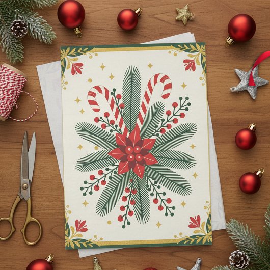 Weihnachts-Poinsettia und Candy Cane Holiday Seidenpapier