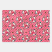 Weihnachts-Poinsettia und Kardinal-Roter Wrapping Geschenkpapier Set (Vorderseite)