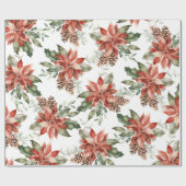 Weihnachts-Poinsettia-Urlaubspapier Geschenkpapier (Flach)