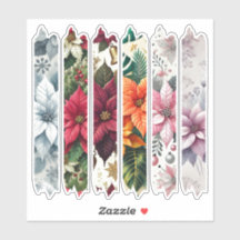 Weihnachts-Poinsettia-Washi-Tape-Aufkleber