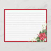 Weihnachts-Poinsettia Winter-Brautparty Rezept Begleitkarte (Rückseite)