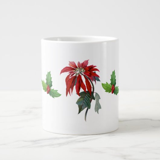 Weihnachts-Poinsettias China Tasse (Vorderseite)