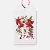 Weihnachts-Poinsettias-Design-Geschenk-Tag Geschenkanhänger (Rückseite)