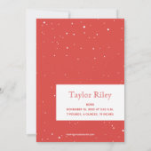 Weihnachts-Poinsettias-Foto Geburtshinweise Feiertagskarte (Rückseite)