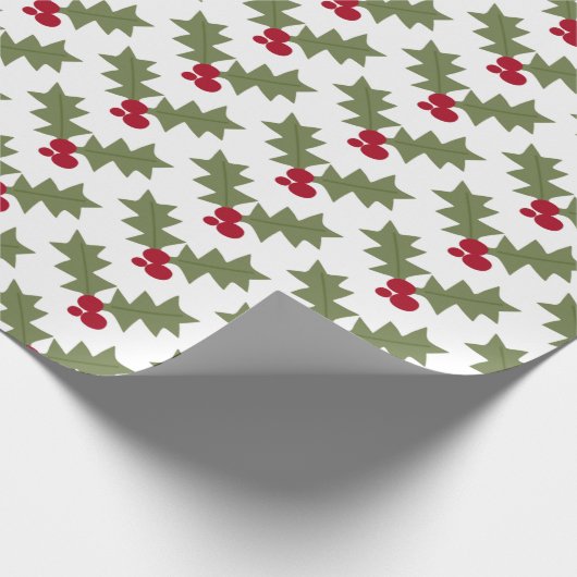 Weihnachts-Poinsettias mit weißem Backing Geschenkpapier (Ecke)