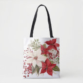 Weihnachts-Poinsettias Tote-Tasche Tasche (Vorderseite)