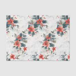 Weihnachts-Poinsettias und Foliage Seidenpapier