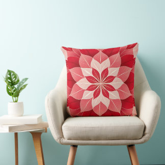 Weihnachts-Poinsettie Festlich Kissen