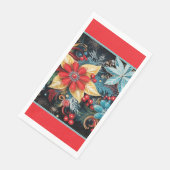Weihnachts-Poinsettie  Serviette (Ecke)