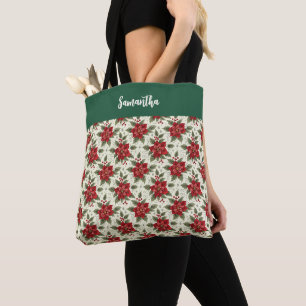 Weihnachts-Poinsettien-Blumen Tasche