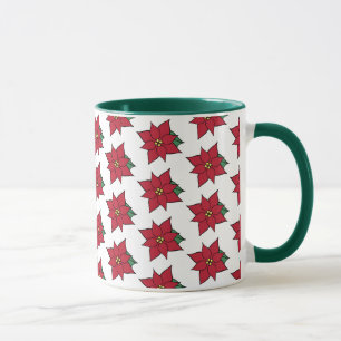 Weihnachts-Poinsettien-Feiertags-Kaffeetasse Gesch Tasse