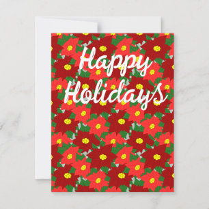 Weihnachts-Poinsettien  Mitteilungskarte