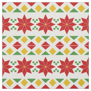 Weihnachts-Poinsettien-Stoff Stoff