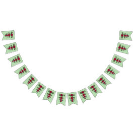 Weihnachts-Poinsettien-Wimpelgirlande Wimpelkette