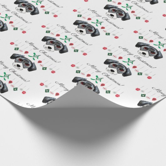 Weihnachts-Pointer Geschenkpapier (Ecke)