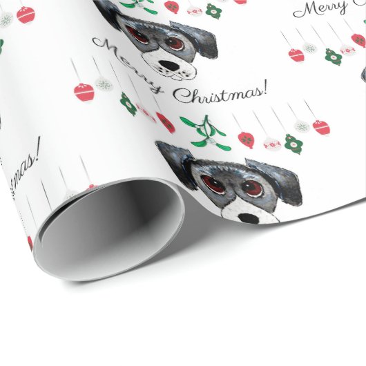 Weihnachts-Pointer Geschenkpapier (Rolleneckpunkt)