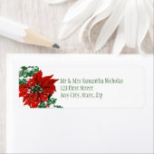 Weihnachts-Pointsettia-Winter-Adressenschilder (Insitu)