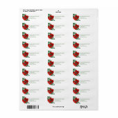 Weihnachts-Pointsettia-Winter-Adressenschilder (Vorne)