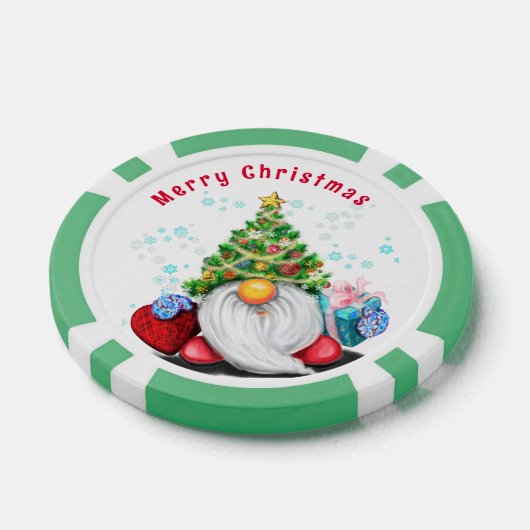 Weihnachts-Poker-Chips Gnome mit Geschenken Pokerchips (Einzeln)